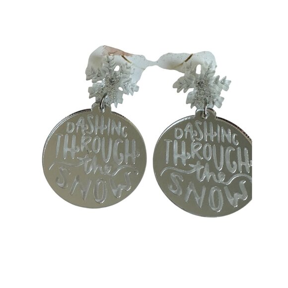 DASHING THROUGH THE SNOW Christmas Earrings NEW - Picture 4 of 4